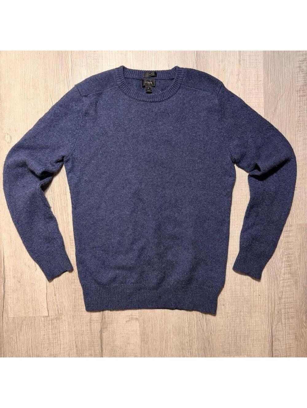 J.Crew Slim Fit Navy Blue Wool Pullover Sweater Size S
